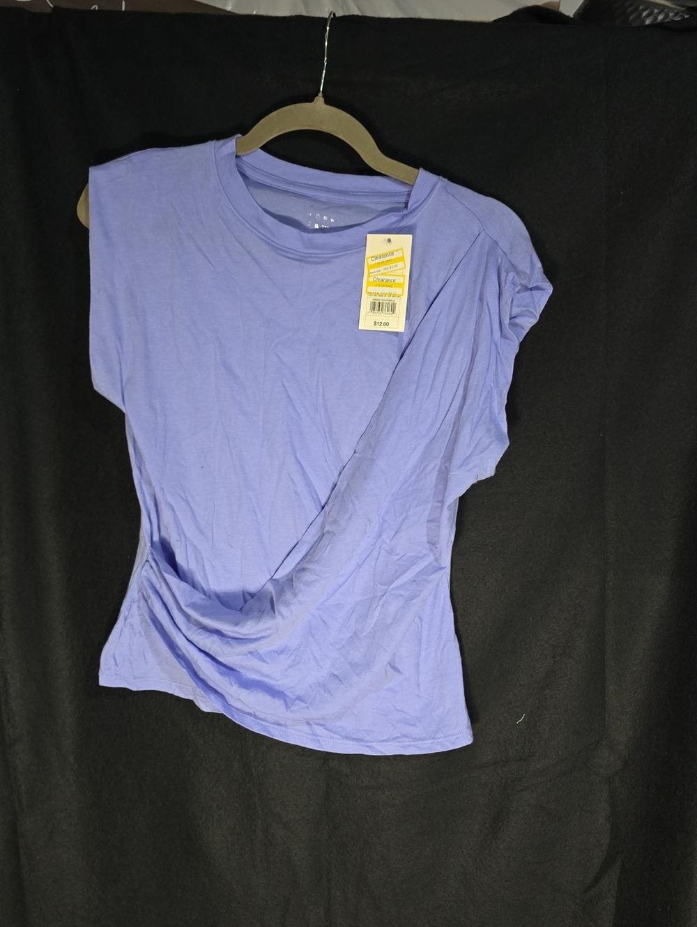 a new day Lavender Draped Short Sleeve Tee